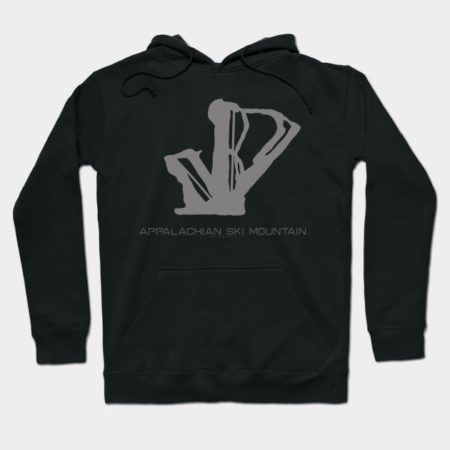 Appalachian Ski Mountain Resort 3D Hoodie by Mapsynergy